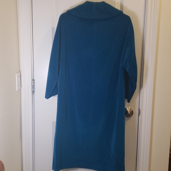 Vintage Marguerite Rubel San Francisco Teal Blue Velvet Women's Dresscoat - Picture 6 of 10